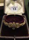 Victorian gold mounted bangle
