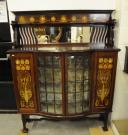 Shapland and Petter Inlaid Peacock Display Cabinet 
